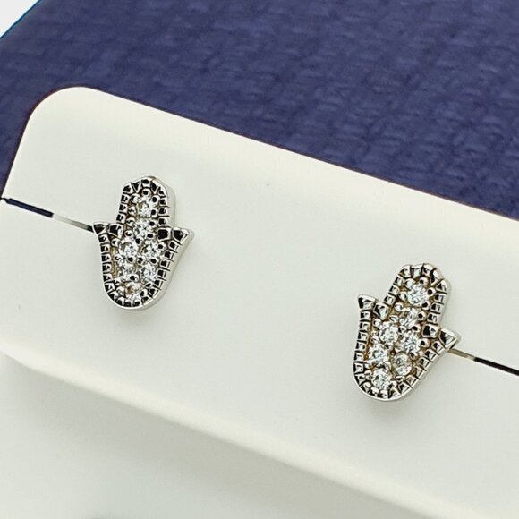 "#925 Sterling Silver CZ Stud Earrings for Women/Girl, US925P1014 - Picture 6 of 11